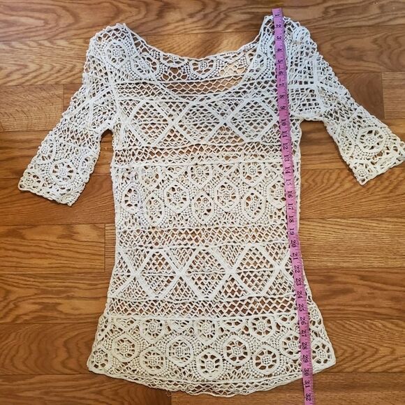 NEW Scoop Neck Woven Bathing Suit Beach Cover Up - Picture 11 of 11